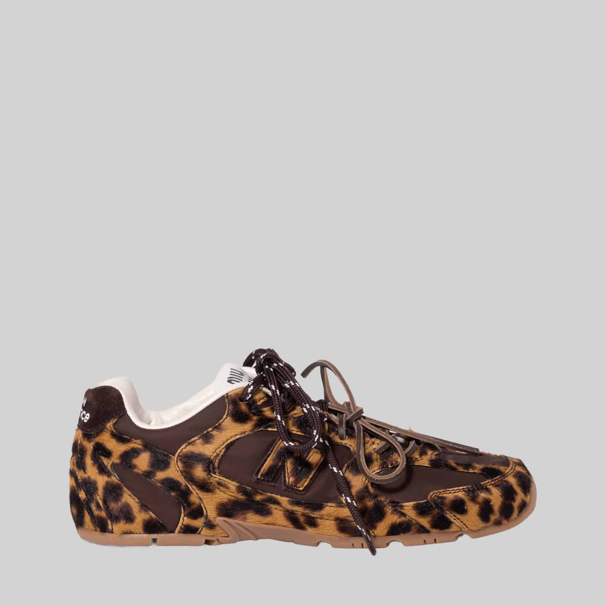 NB X Miu Miu 530 SL sneakers in printed leather and technical fabric