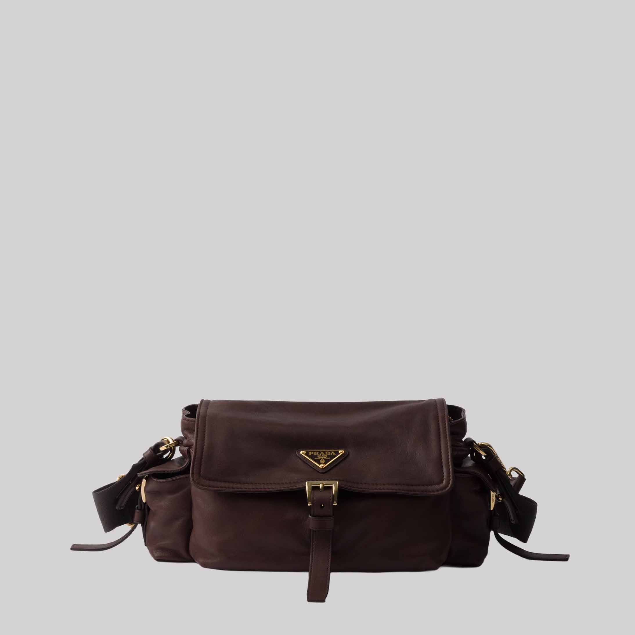 Explore Medium Nappa Leather Shoulder Bag With Flap