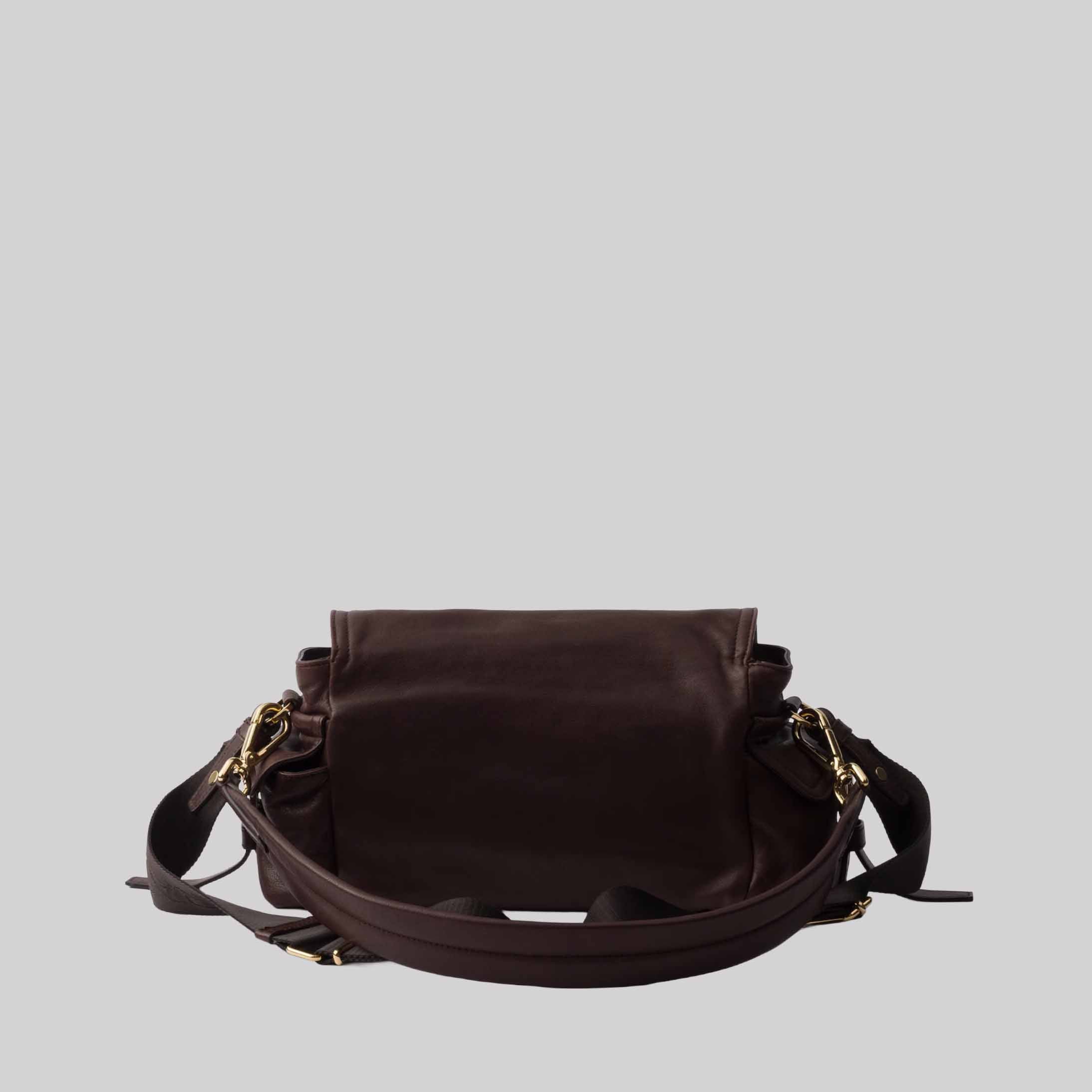 Explore Medium Nappa Leather Shoulder Bag With Flap