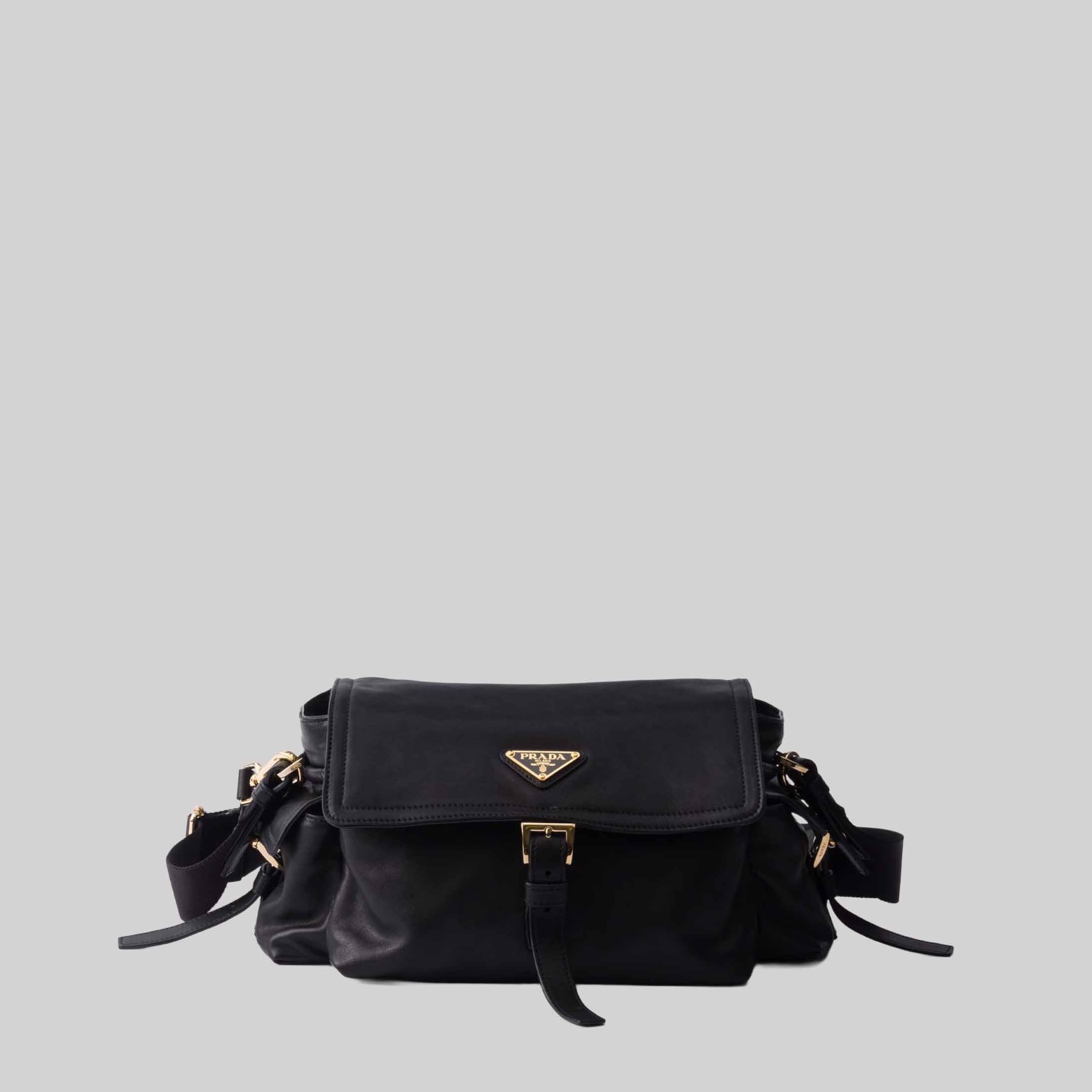 Explore Medium Nappa Leather Shoulder Bag With Flap