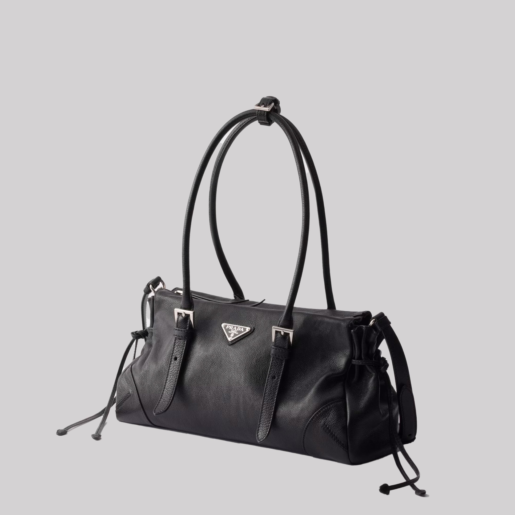 Prada Bonnie Medium Antiqued Leather Tote Bag