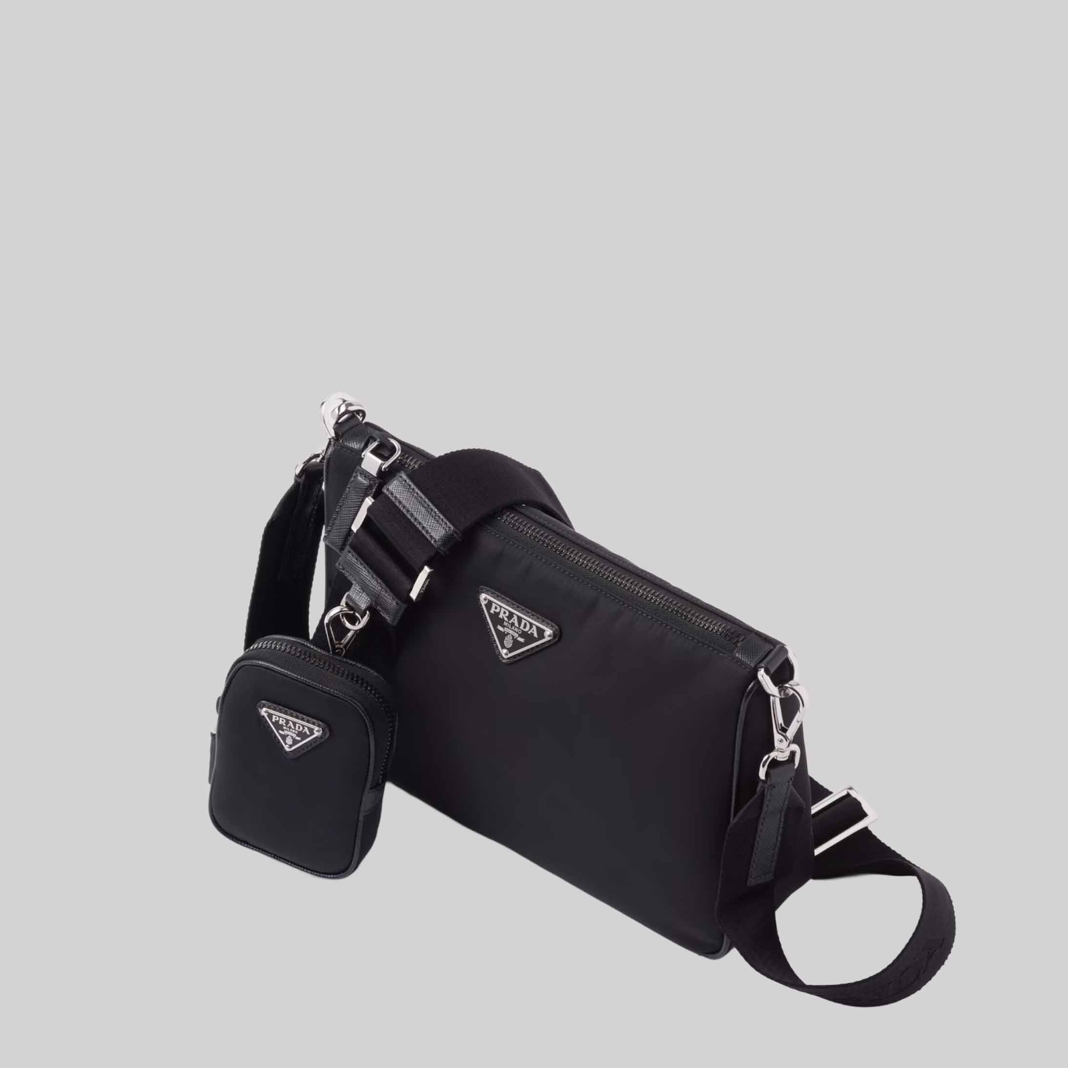 Re-Nylon And Saffiano Leather Shoulder Bag