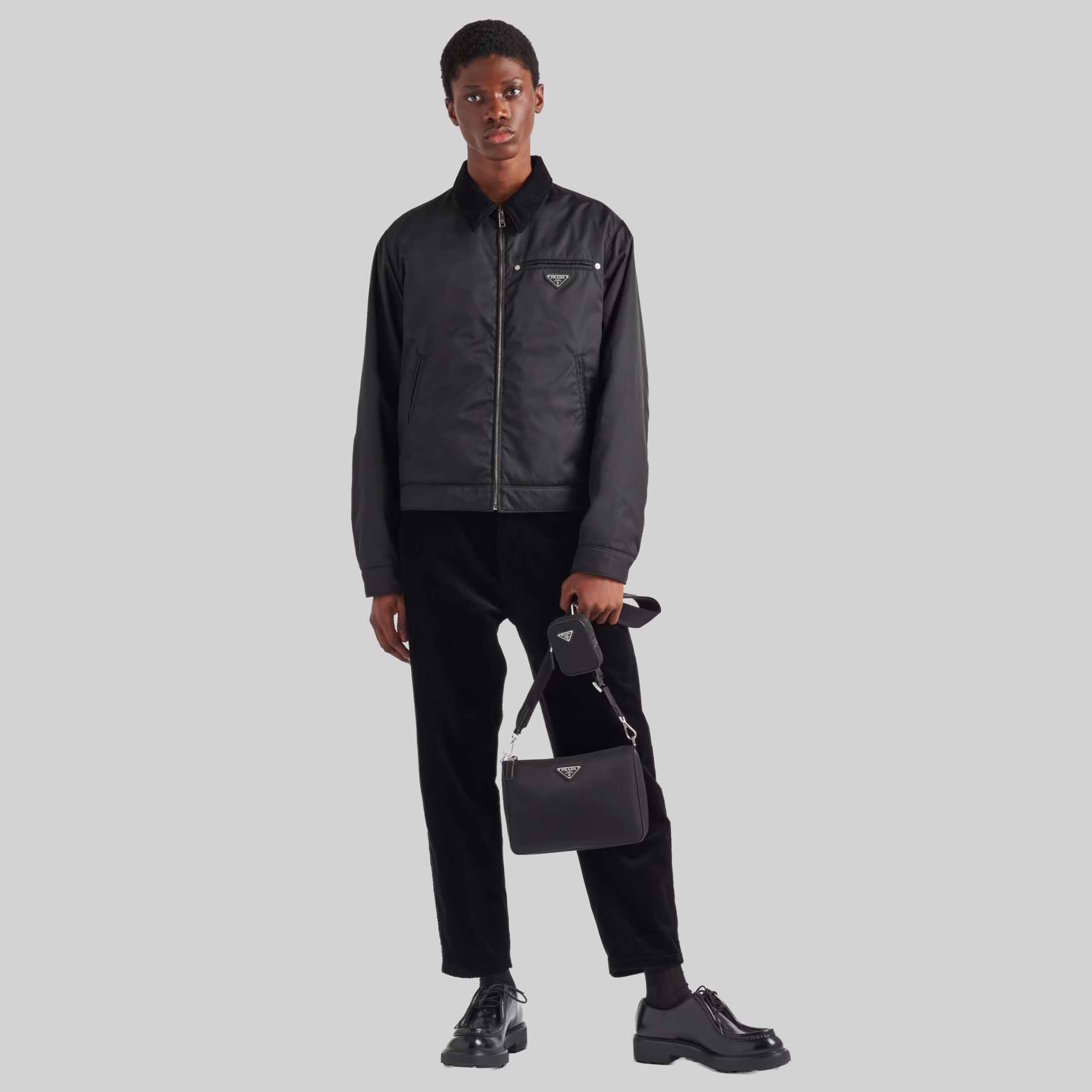 Re-Nylon And Saffiano Leather Shoulder Bag