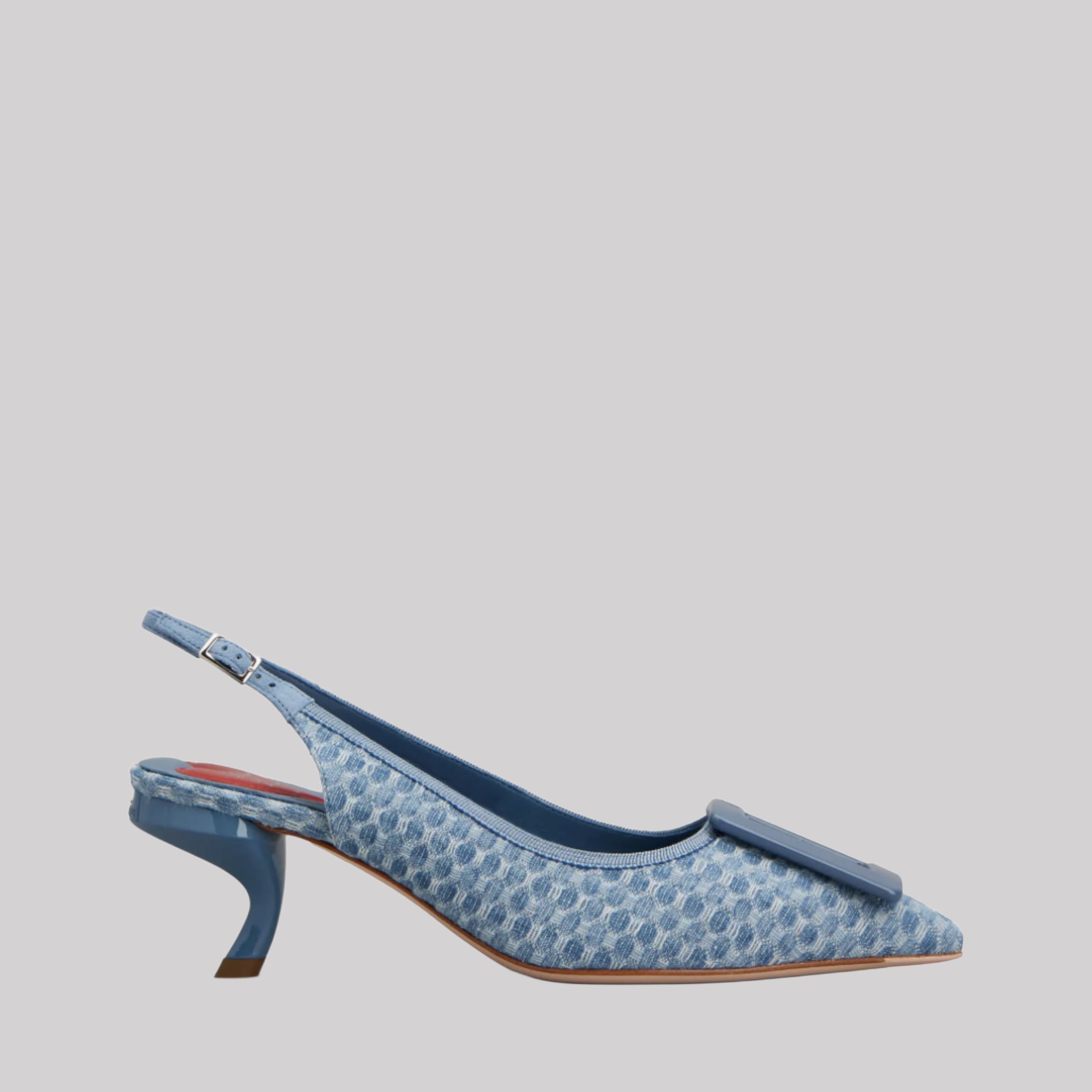 Virgule Bordo Pointed Toe Slingback Pump