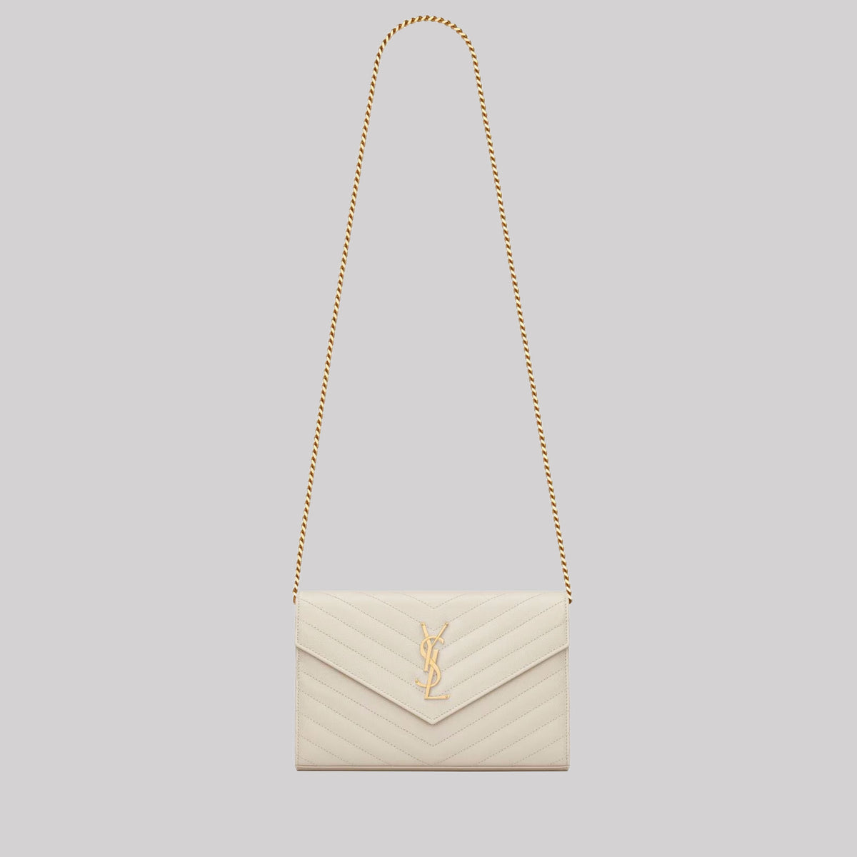 Classic Cassandre Chain Wallet In Grain De Poudre Leather