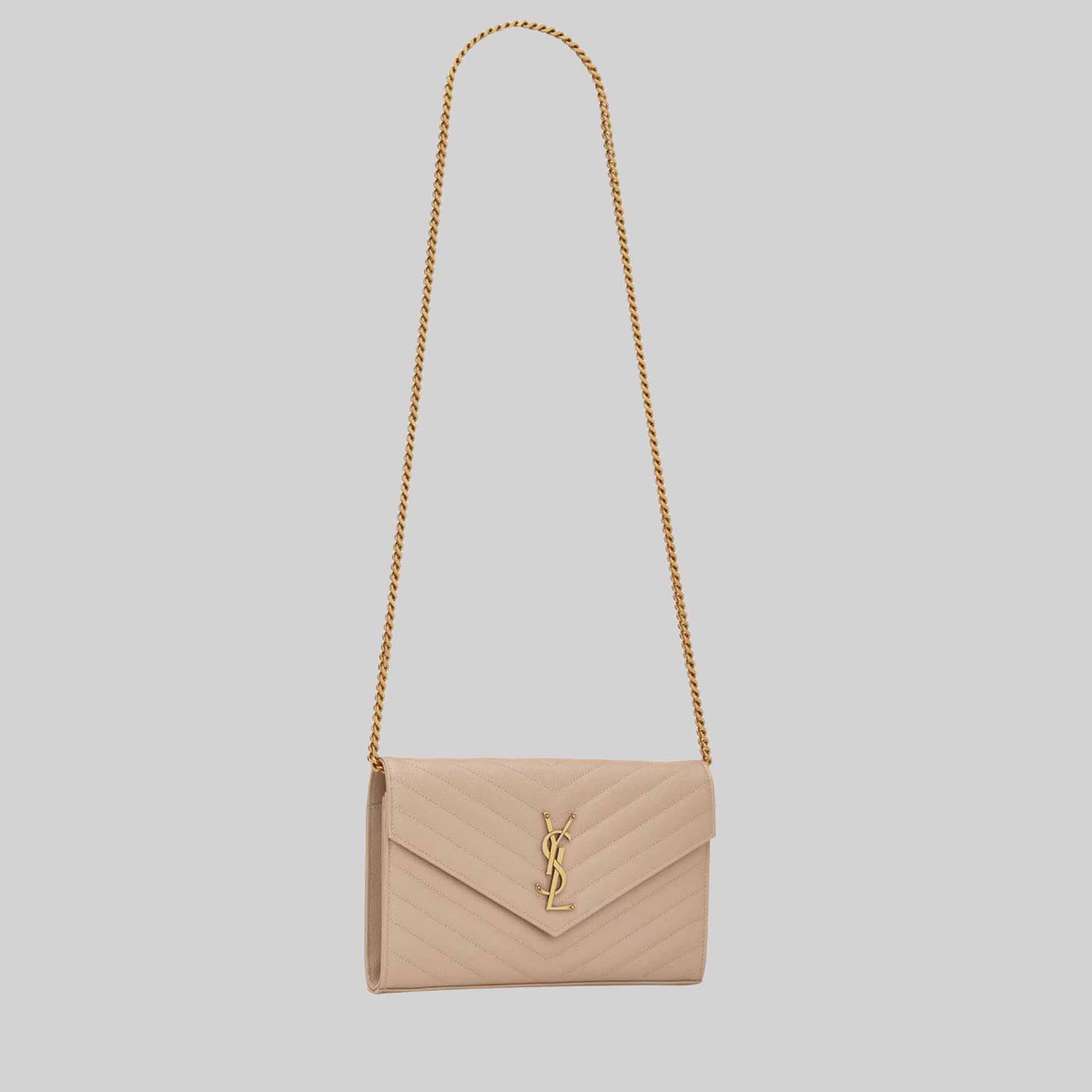 Classic Cassandre Chain Wallet In Grain De Poudre Leather