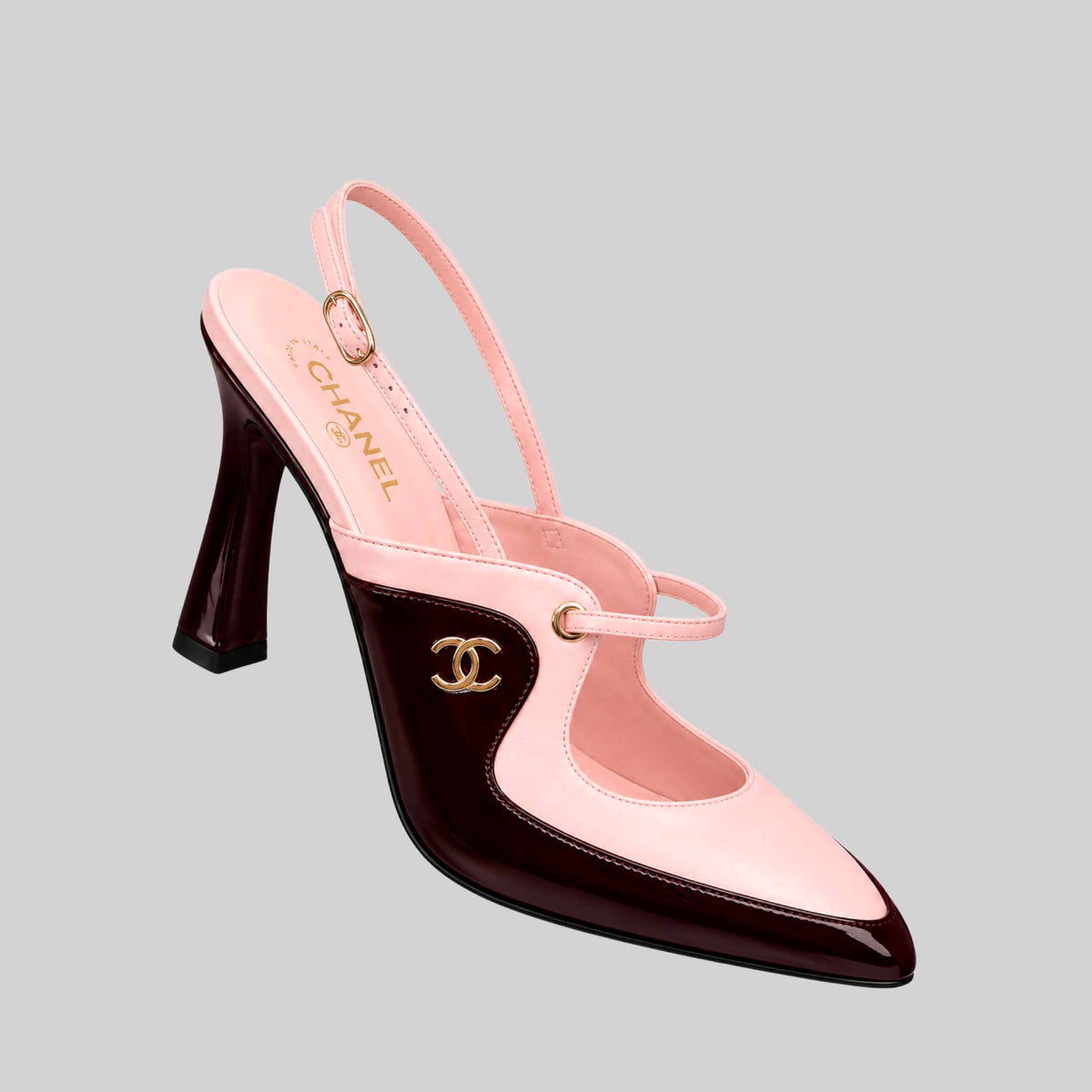 Slingback Lambskin And Veal Skin