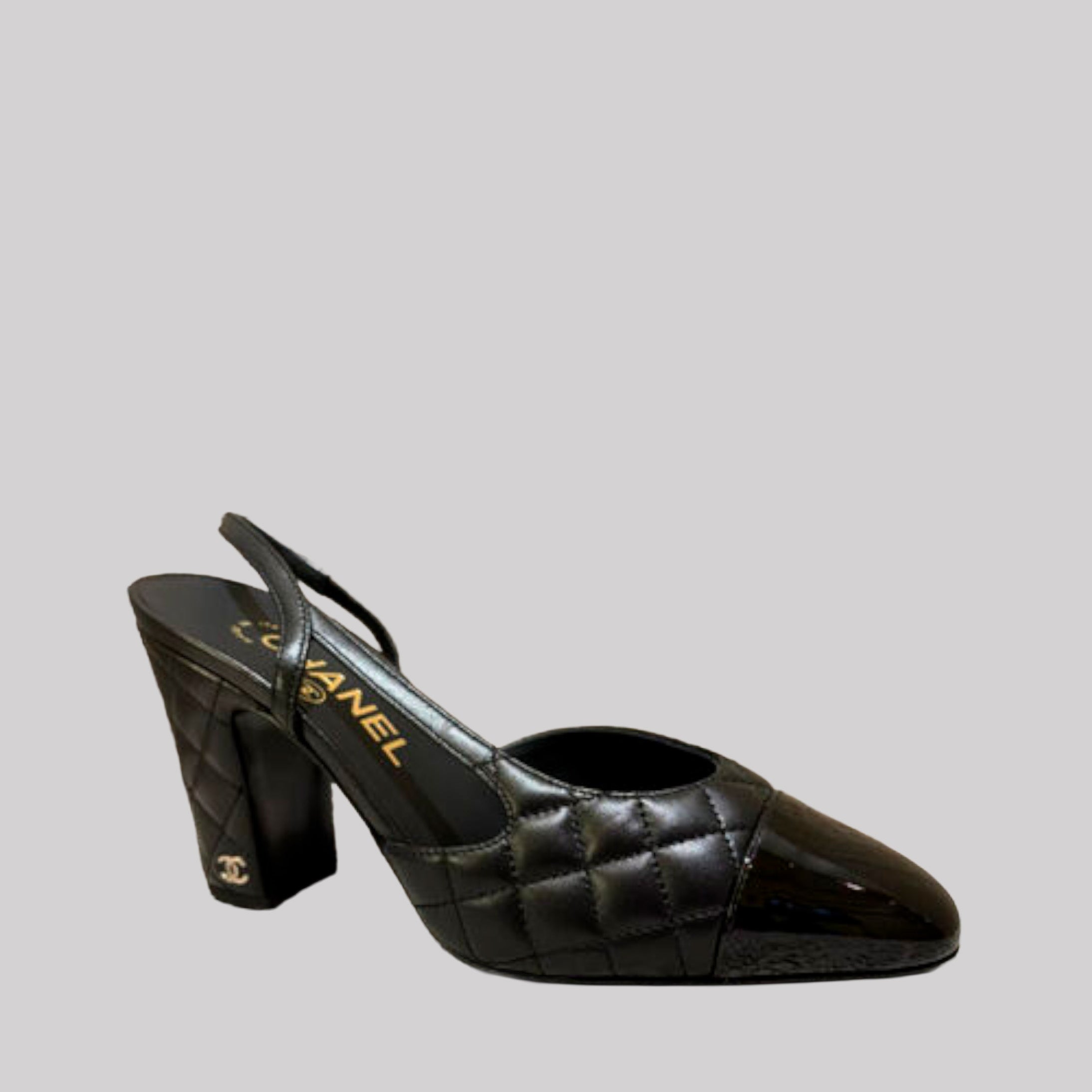 Slingback Quilted Patent