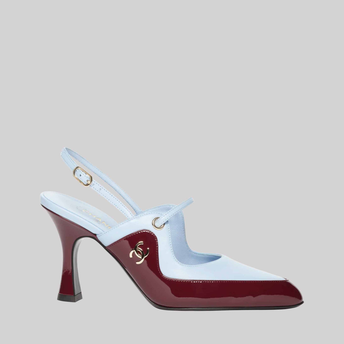 Slingback Lambskin And Veal Skin