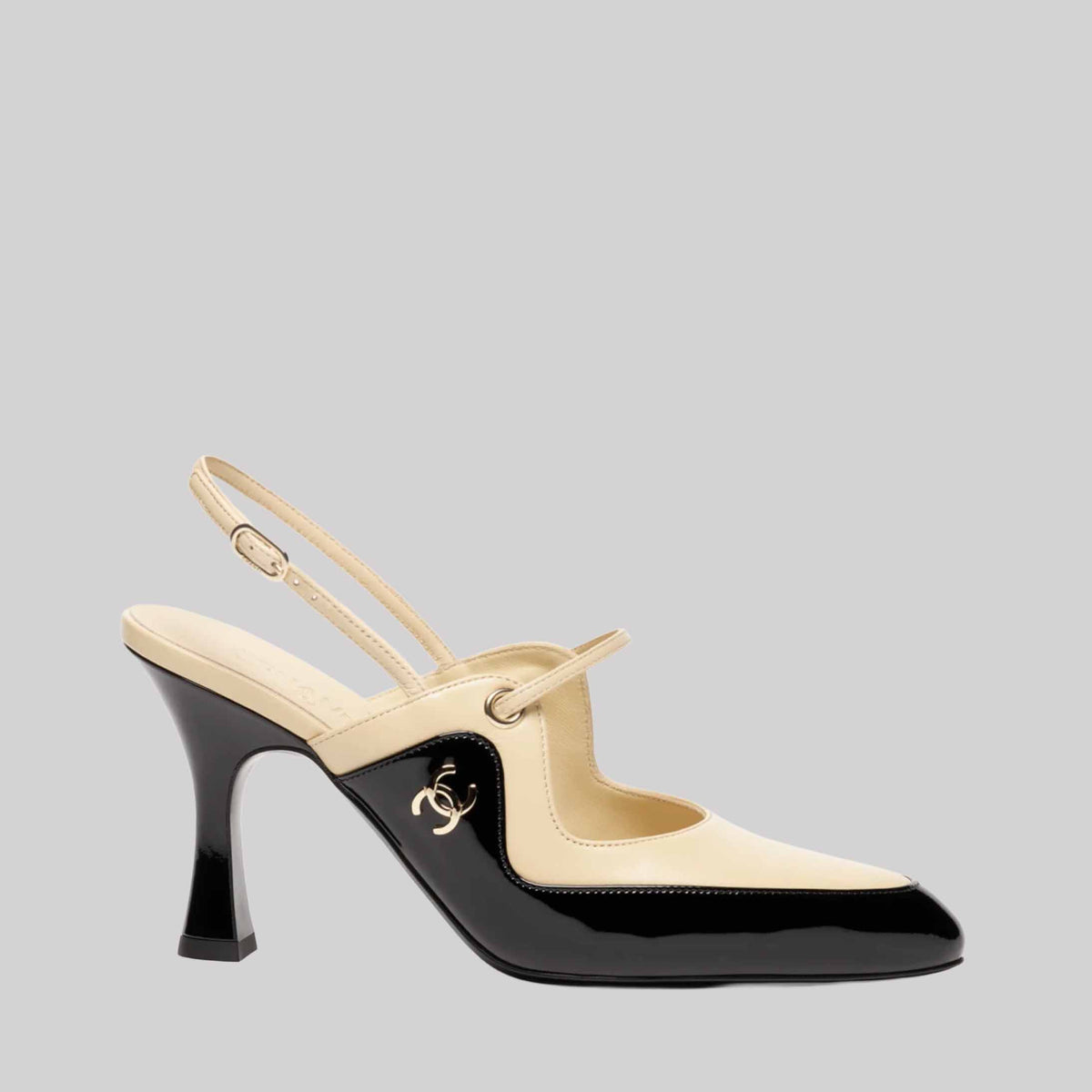 Slingback Lambskin And Veal Skin