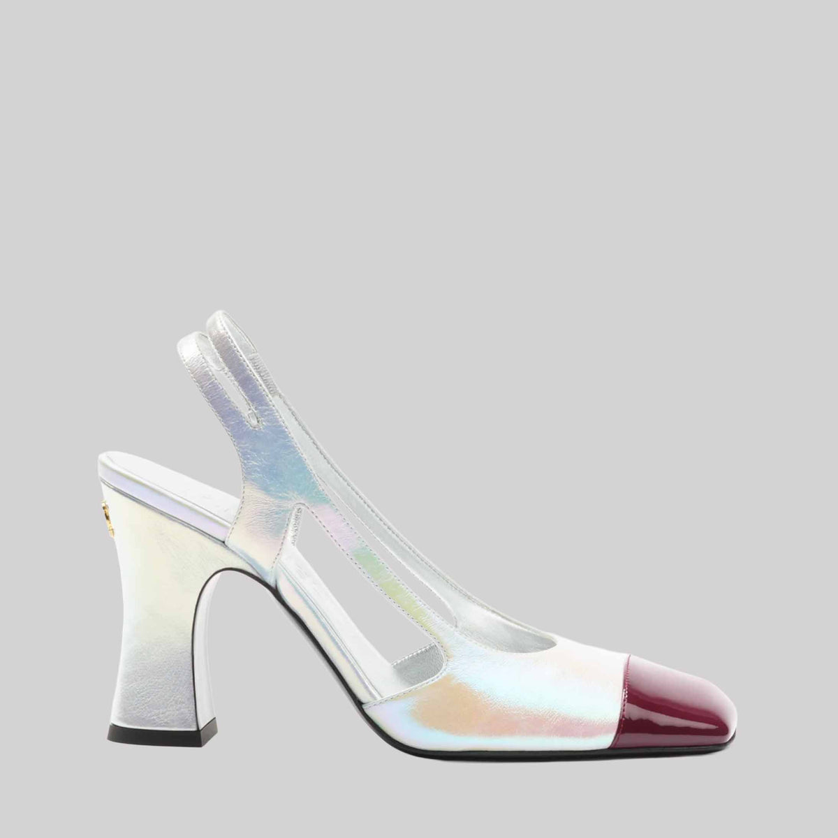 Slingbacks Crumpled Laminated Lambskin & Patent